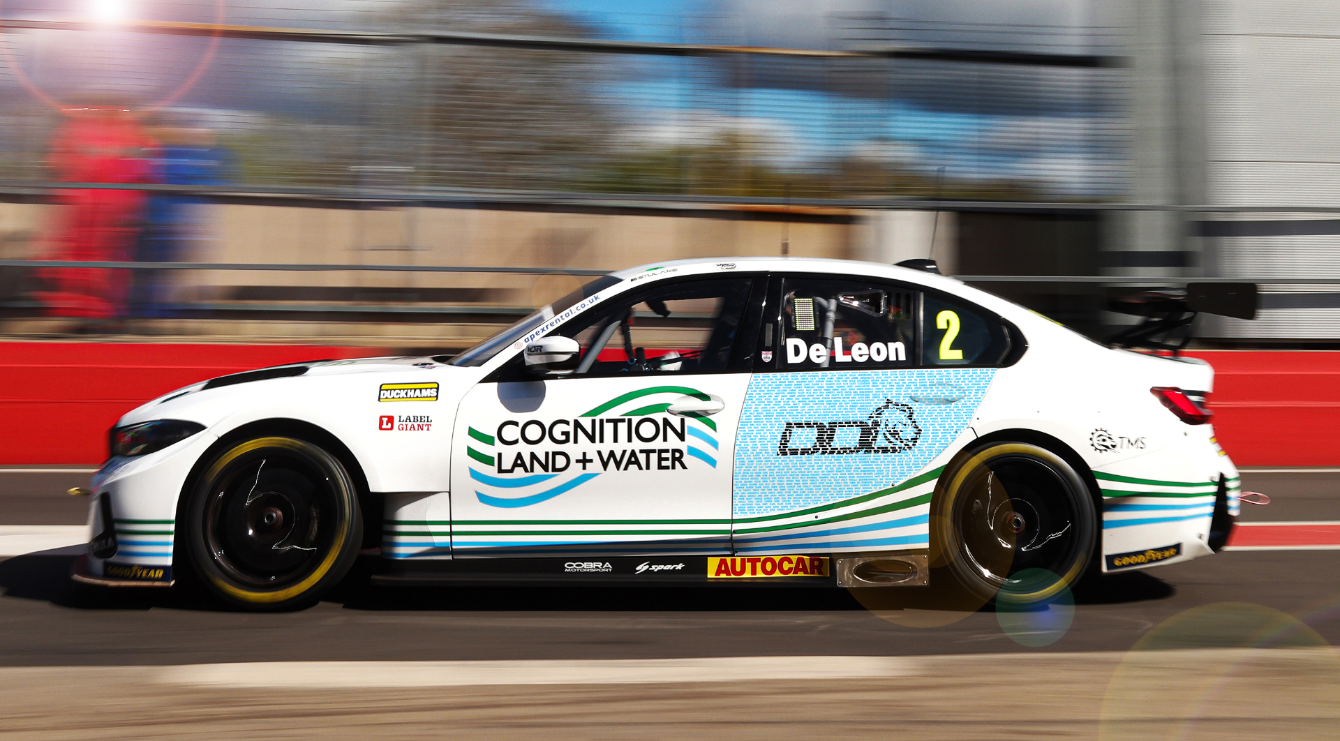 The idea — names along the rear door of a BTCC car